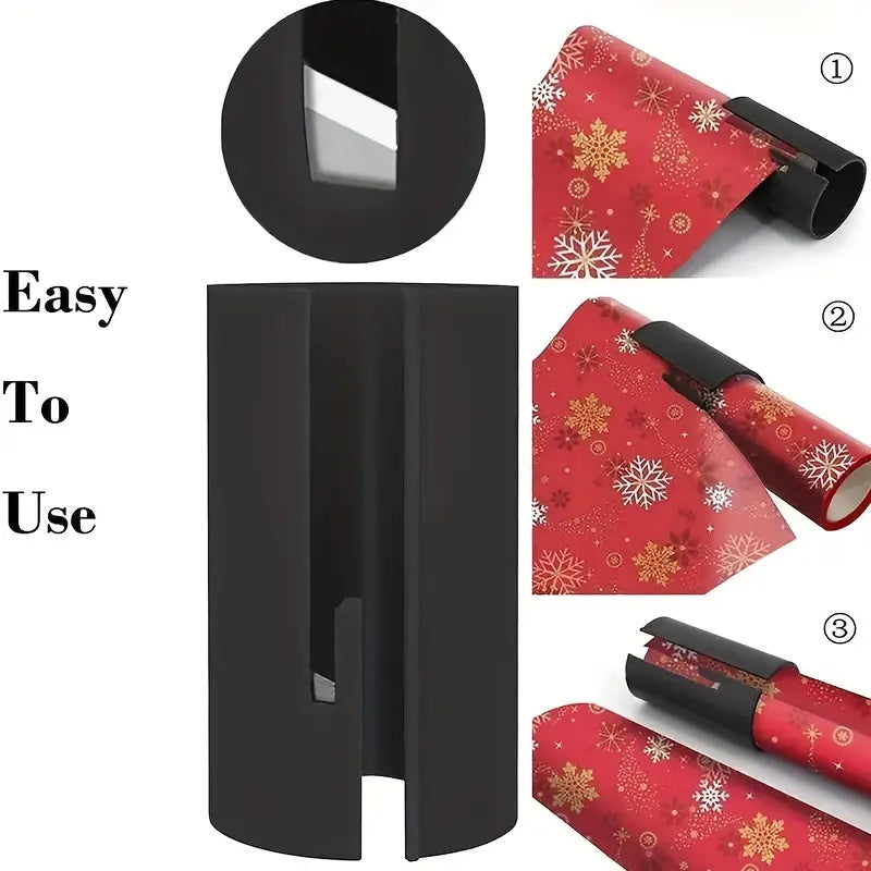 Sliding Gift Wrapping Paper Cutter Christmas Cutting Tool Cuts Perfect Line Sliding Wrapping Paper Cutter For Thanksgiving Christmas Wrapping