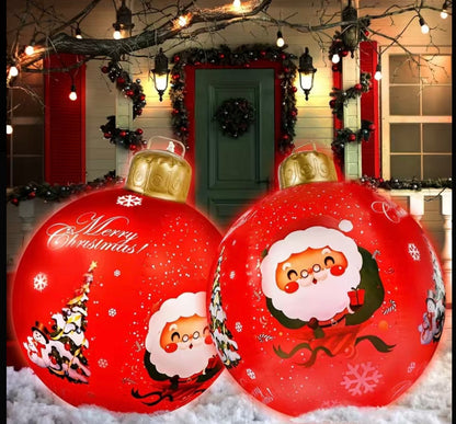 Giant PVC Inflatable Christmas Decorated Ball Ornaments Outdoor