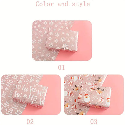 Pink Christmas Gift Wrapping Paper