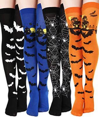 halloween thigh high socks