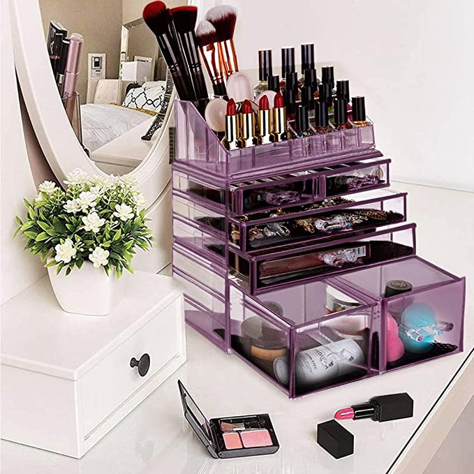 3 Pieces Acrylic Cosmetic/Makeup Storage
